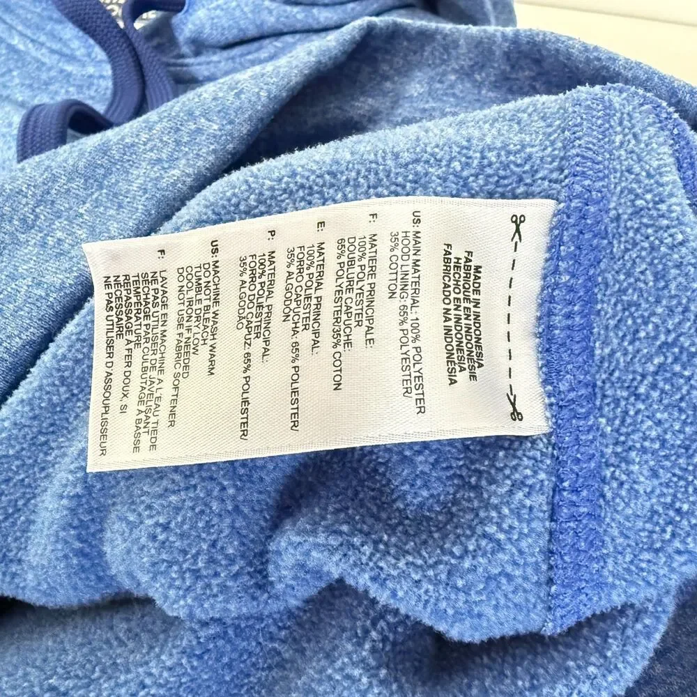 Adidas Hoodie Mens M Blue Pullover Sweatshirt Athletic Kangaroo Pocket